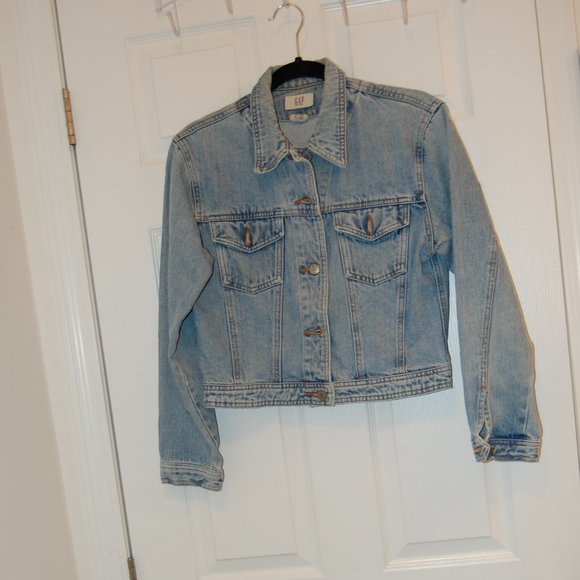 GAP Women's Light Blue Denim Jean Jacket Size M - Picture 2 of 8